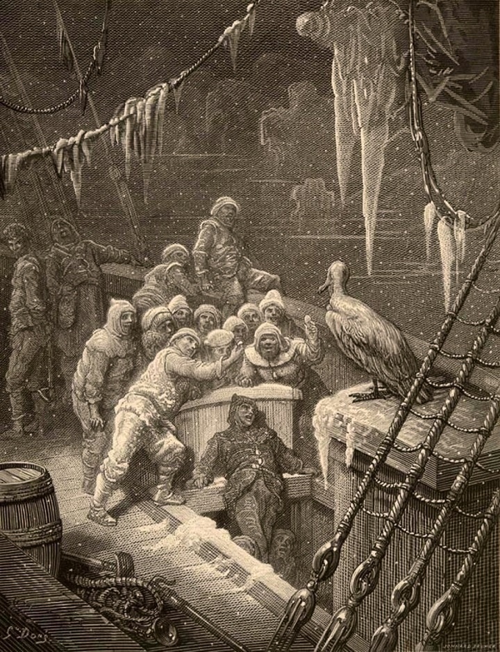 Romantic Period - Engraving by Gustave Dore for Rime of the Ancient Mariner by S T Coleridge